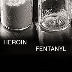 fentanyl heroin powder form side by side comparison